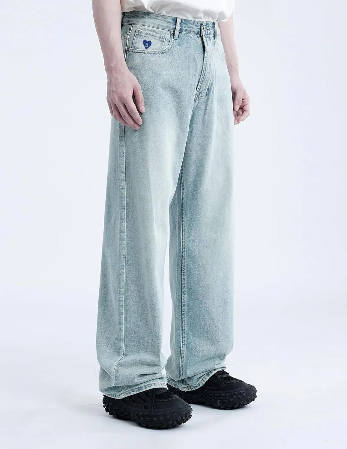 Aelfric Eden Woman Baggy Jeans High Waisted Basic Jeans Straight Leg Casual Streetwear Y2K Loose Wide Leg Denim Pants