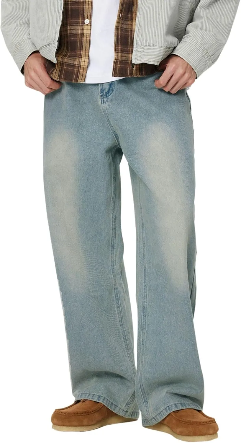 Aelfric Eden Woman Baggy Jeans High Waisted Basic Jeans Straight Leg Casual Streetwear Y2K Loose Wide Leg Denim Pants