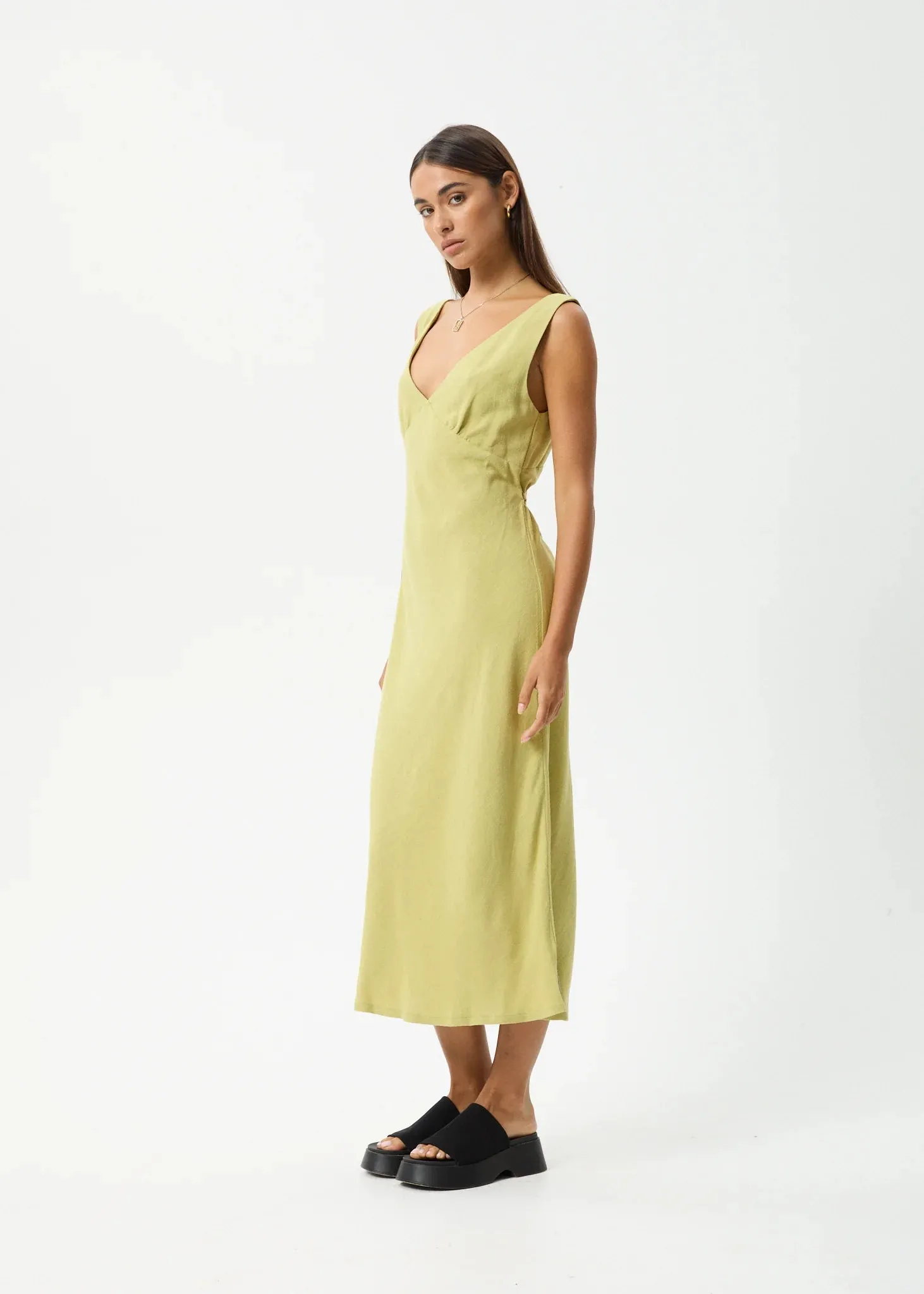 AFENDS Amaya Maxi Dress - Lemongrass