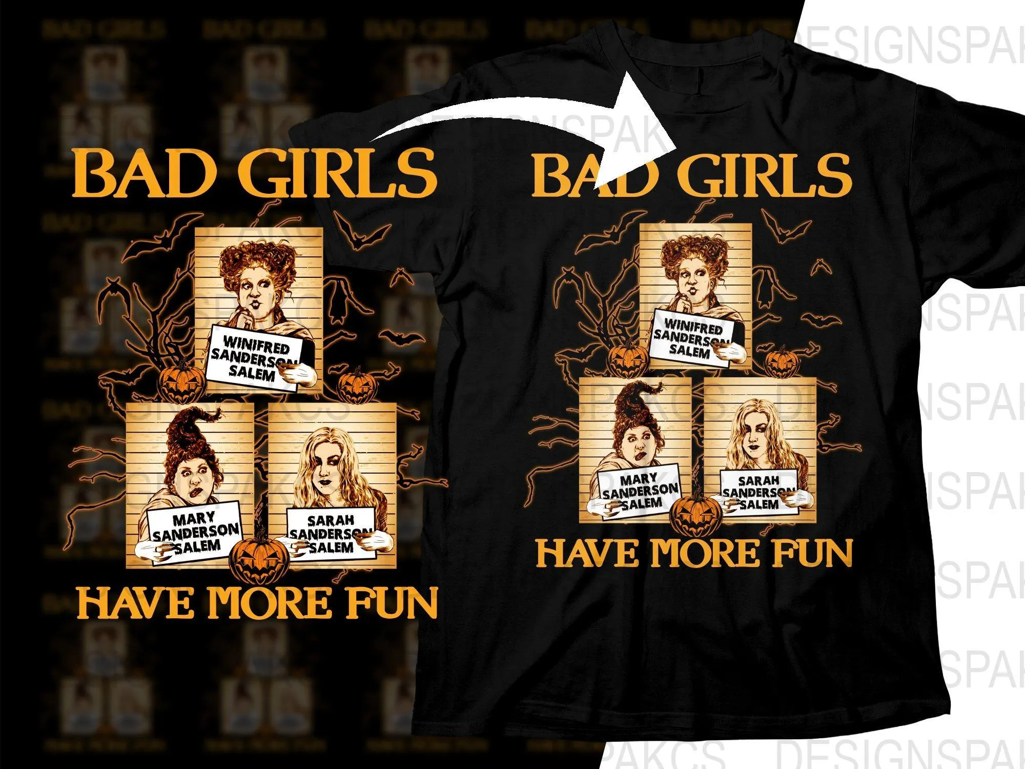 Bad Girls Have More Fun Halloween Png Digital Download