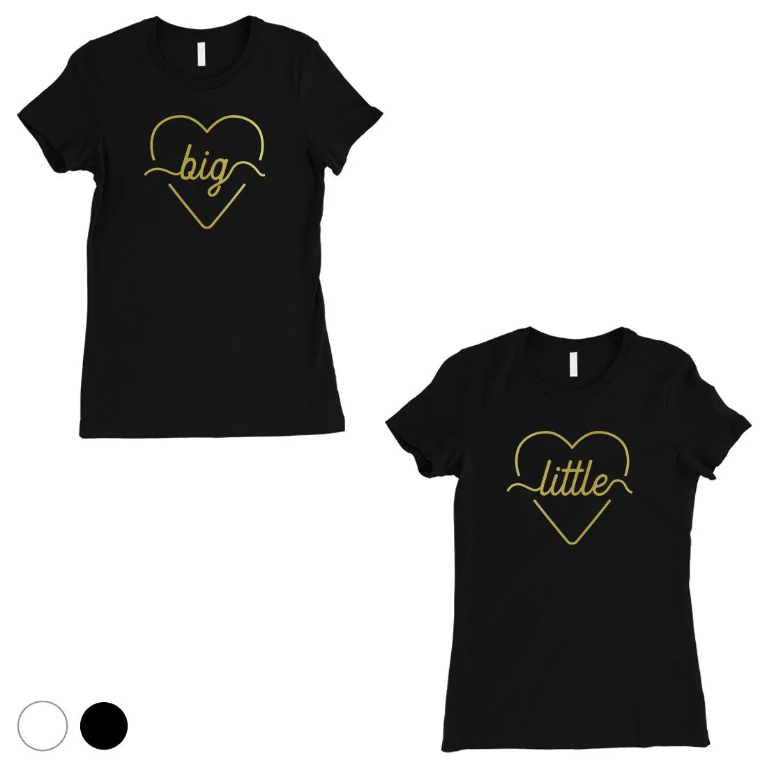 Big Little Line Heart-GOLD Womens T-Shirt Passionate Heartfelt Fun