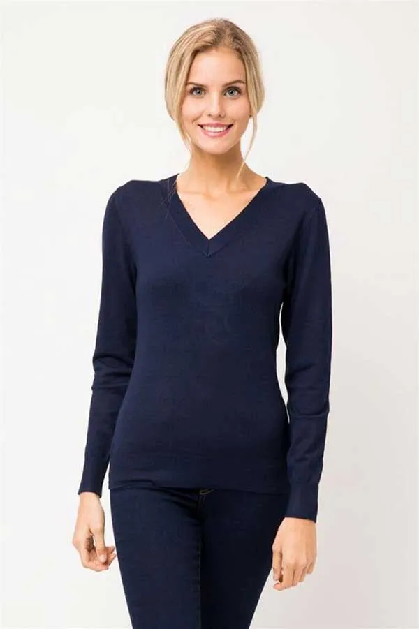 Classic V-Neck Long Sleeve Sweater