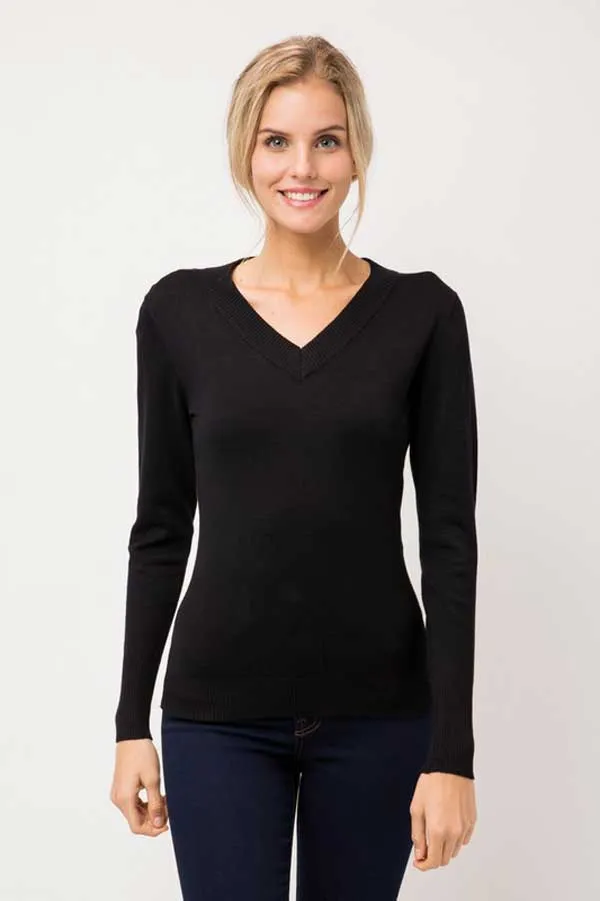 Classic V-Neck Long Sleeve Sweater