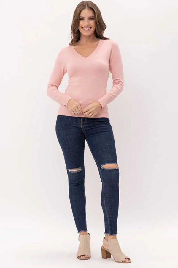Classic V-Neck Long Sleeve Sweater