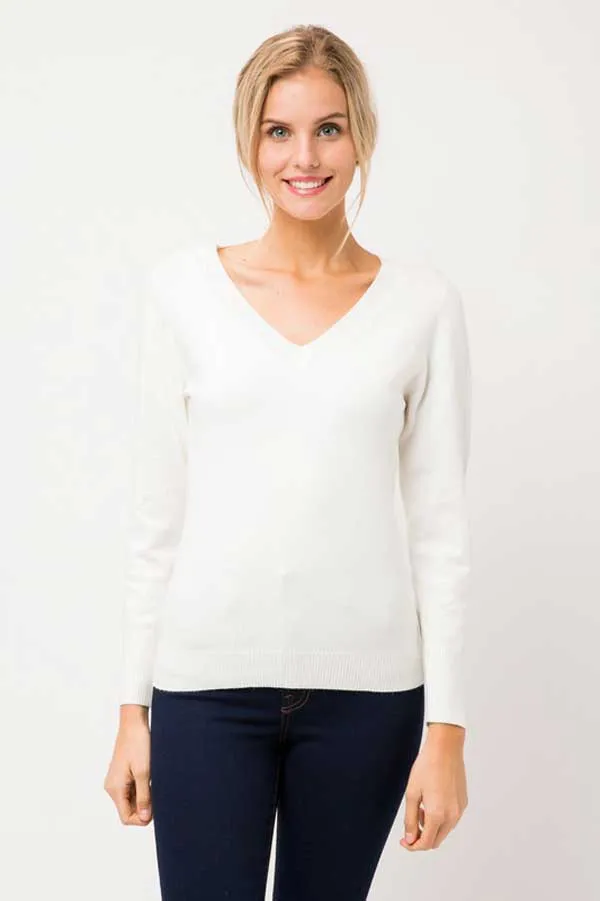 Classic V-Neck Long Sleeve Sweater
