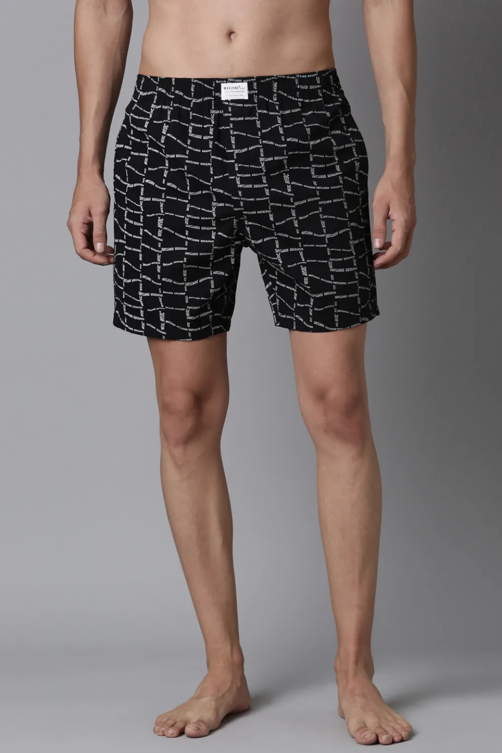 Cream-Stone,Black Printed & Russet Printed 365 Boxers Triplet Combo