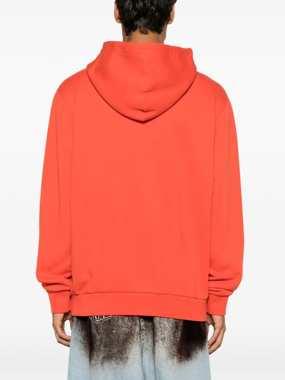 CROSS-PRINT ORGANIC-COTTON HOODIE