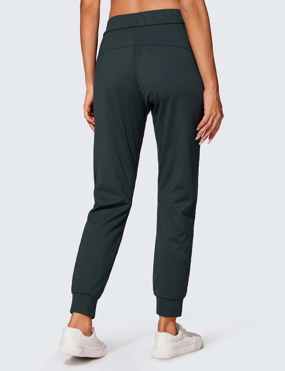 CRZ YOGA 4-Way Stretch Golf Joggers for Women, 28" Casual Travel Workout Pants, Lounge Athletic Sweatpants with Pockets