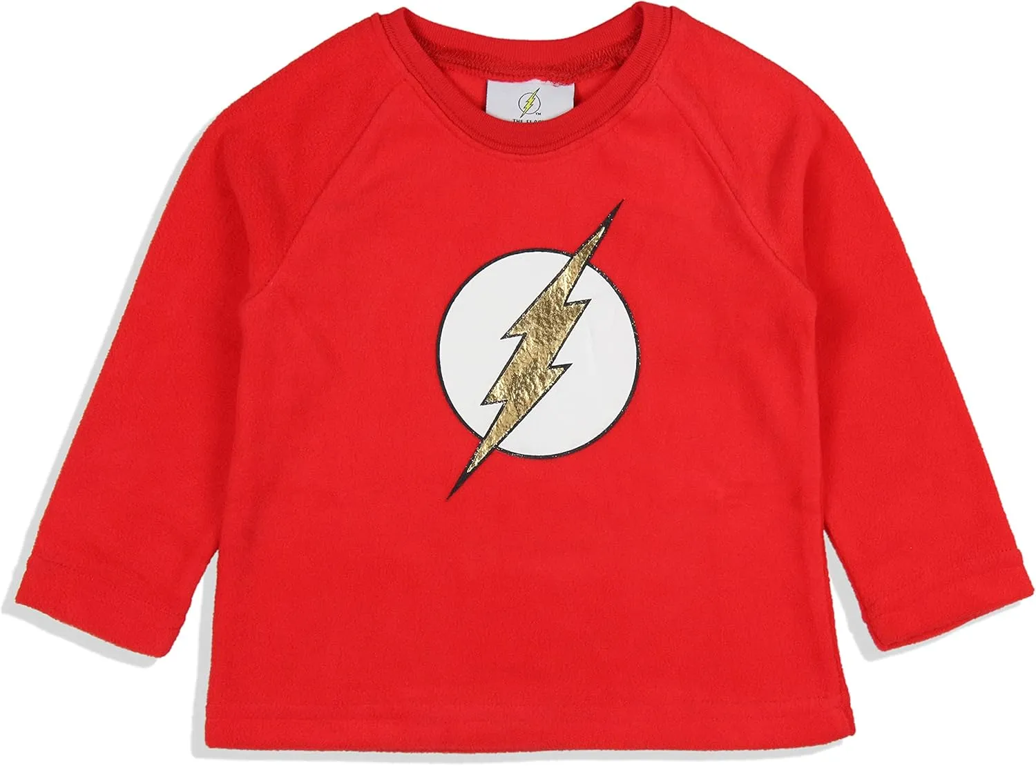 DC Comics Toddler Boys' Classic The Flash Logo Raglan Sleep Pajama Set