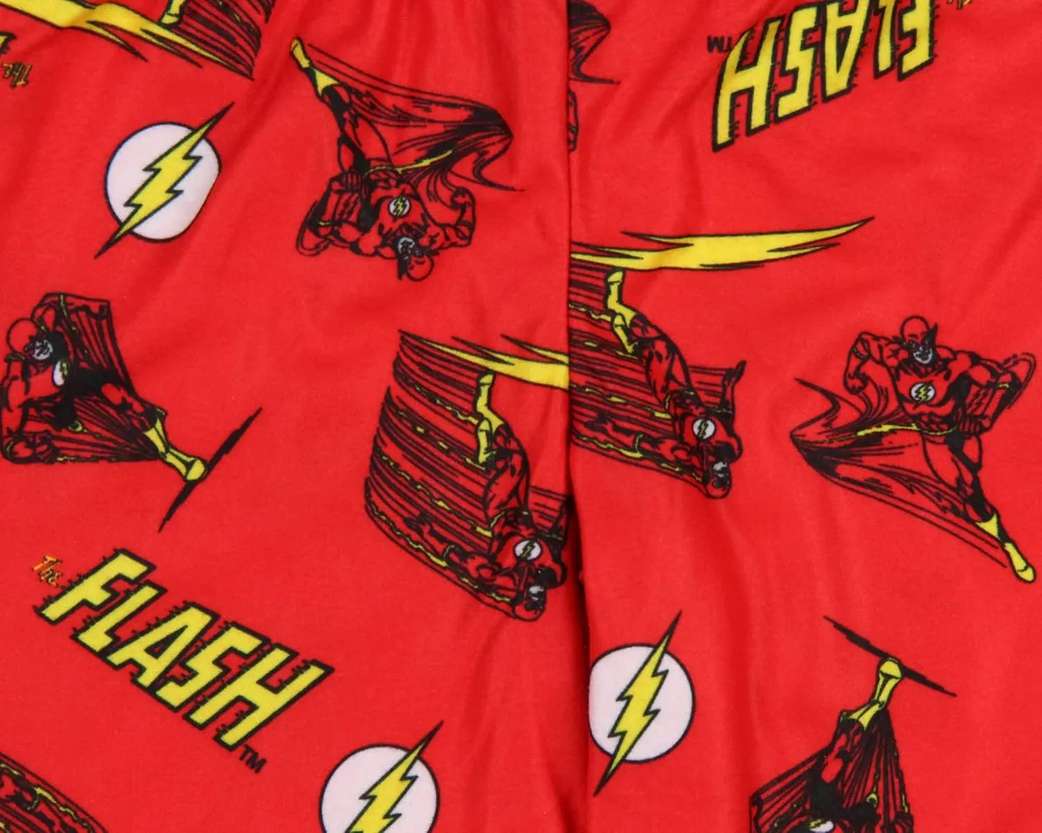 DC Comics Toddler Boys' Classic The Flash Logo Raglan Sleep Pajama Set