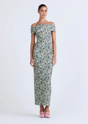 De425369 Derek Lam Floral Foldover Maxi Dress