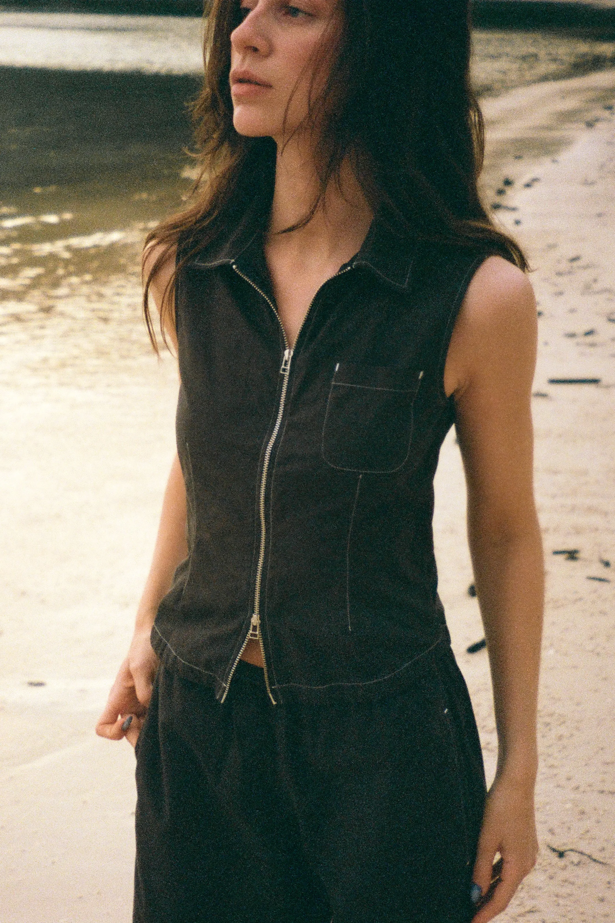 FLORA1 ZIP WAISTCOAT