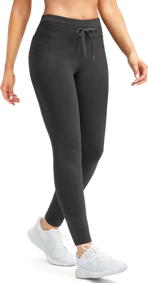 G Gradual Women's Fleece Lined Winter Leggings High Waisted Water Resistant Thermal Hiking Ski Pants for Women with Pockets
