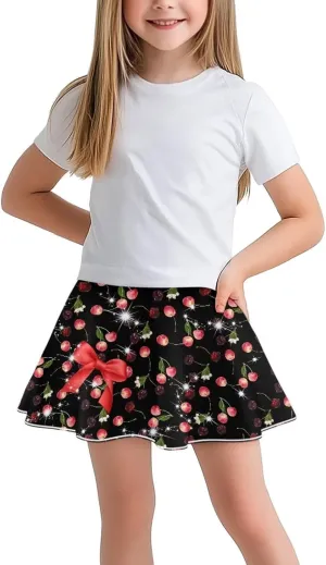 Girls' Skirts & Skorts with Pockets Built in Shorts High Waisted Skirt Size 5-14