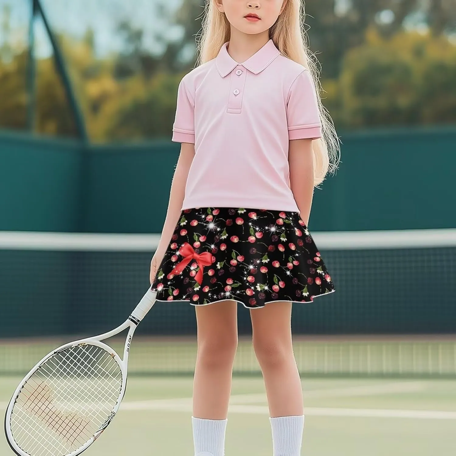 Girls' Skirts & Skorts with Pockets Built in Shorts High Waisted Skirt Size 5-14