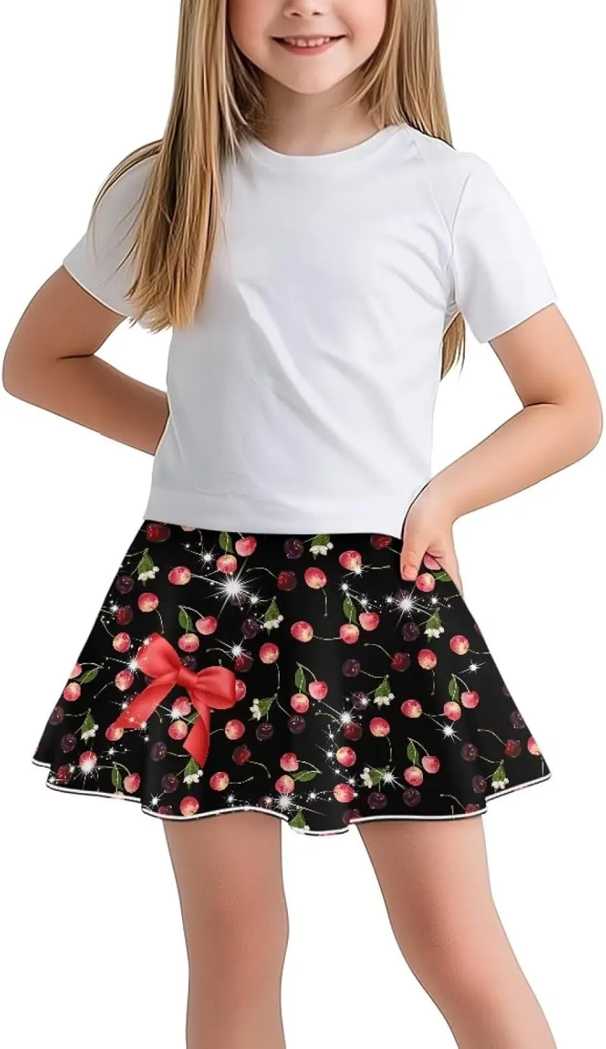 Girls' Skirts & Skorts with Pockets Built in Shorts High Waisted Skirt Size 5-14