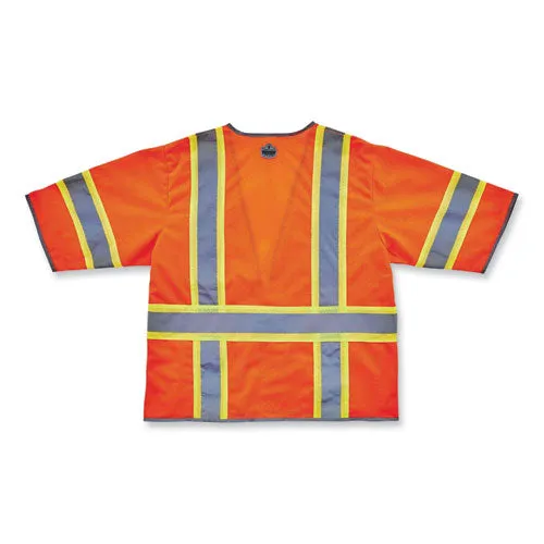 Glowear 8346z Class 3 Two-tone Hi-vis Surveyor Zipper Vest, 2x-large/3x-large, Orange, Ships In 1-3 Business Days