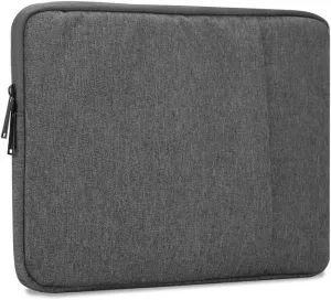 Laptop Bag 13.3" in Dark Grey  Notebook Computer Cover Made of Fabric with Velvet Lining, Compartment and Anti-Scratch Zipper  Protection Sleeve Case