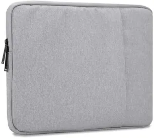 Laptop Bag 13.3" in Grey  Notebook Computer Cover Made of Fabric with Velvet Lining, Compartment and Anti-Scratch Zipper  Protection Sleeve Case