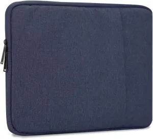 Laptop Bag 14" in Dark Blue  Notebook Computer Cover Made of Fabric with Velvet Lining, Compartment and Anti-Scratch Zipper  Protection Sleeve Case