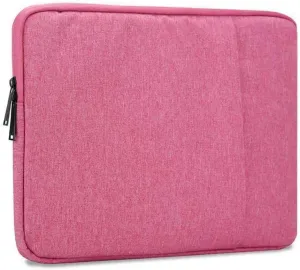 Laptop Bag 15.6'' in Pink  Notebook Computer Cover Made of Fabric with Velvet Lining, Compartment and Anti-Scratch Zipper  Protection Sleeve Case