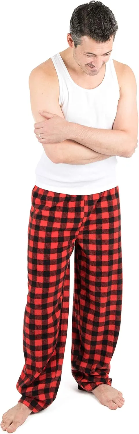 Leveret Men's Pajama Pants Fleece Lounge Sleep Pj Bottoms Christmas Pjs (Size XSmall-XXLarge)