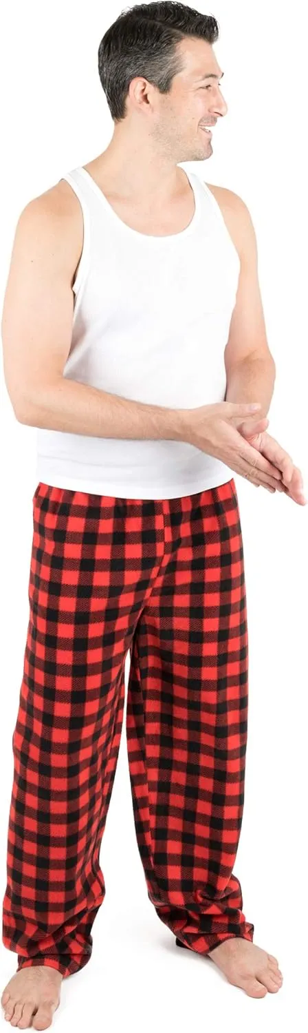 Leveret Men's Pajama Pants Fleece Lounge Sleep Pj Bottoms Christmas Pjs (Size XSmall-XXLarge)