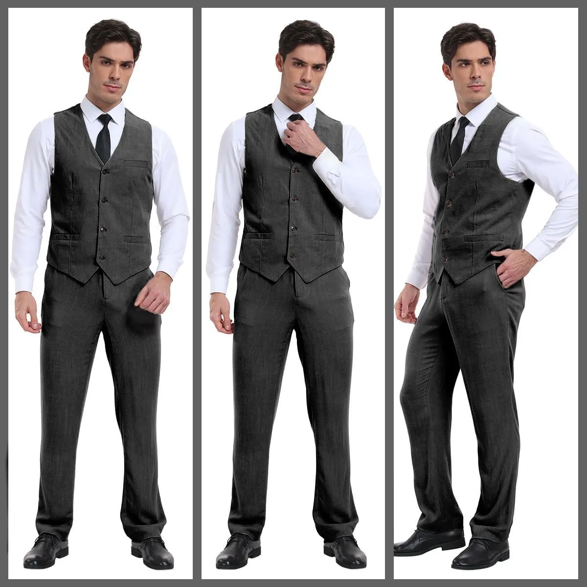 Linen Beach Wedding Suits Men's Slim Fit 2 Piece Groom Suit Prom Party Dress Tuxedos Vest Pants Suit Set