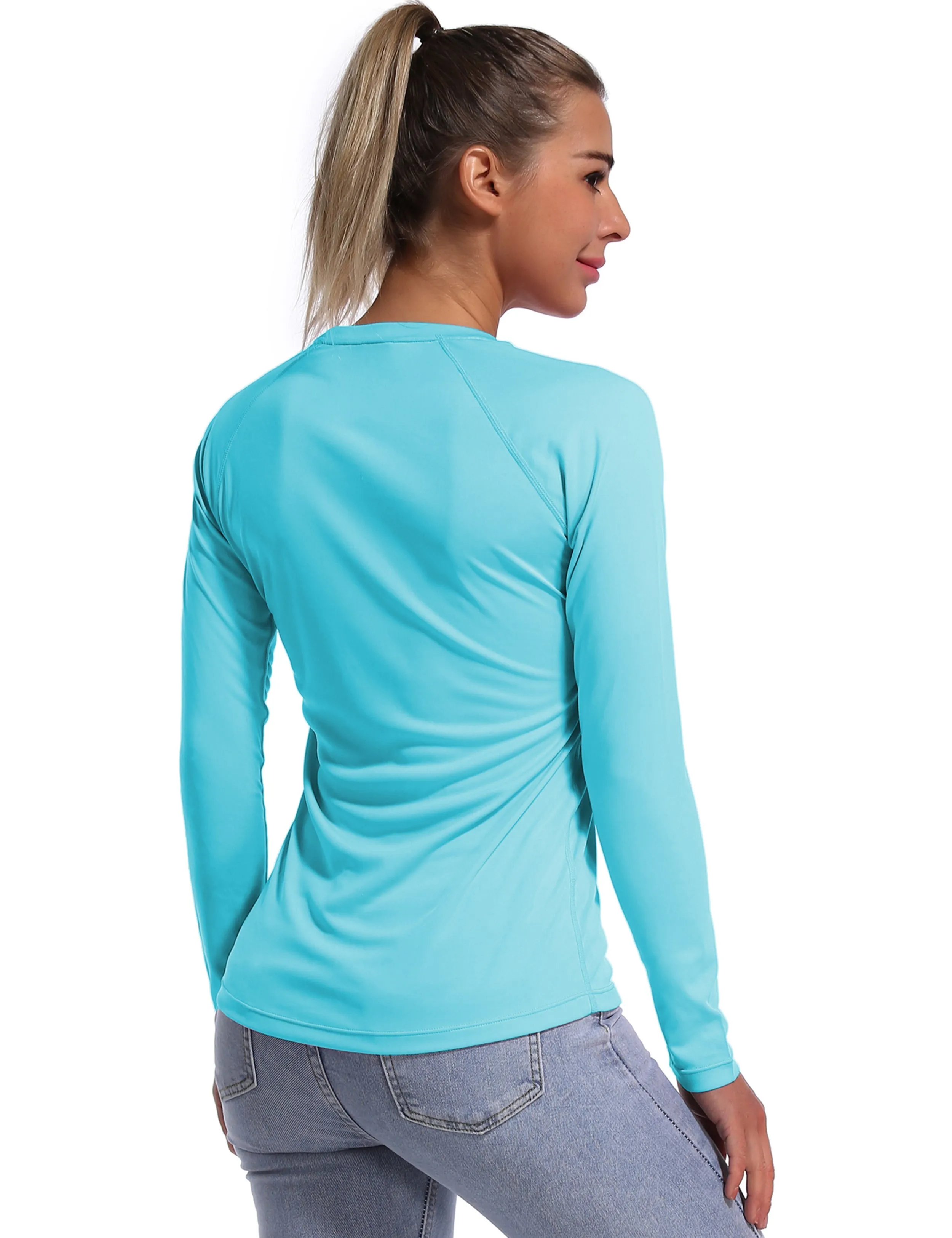 Long Sleeve Athletic Shirts blue_Biking