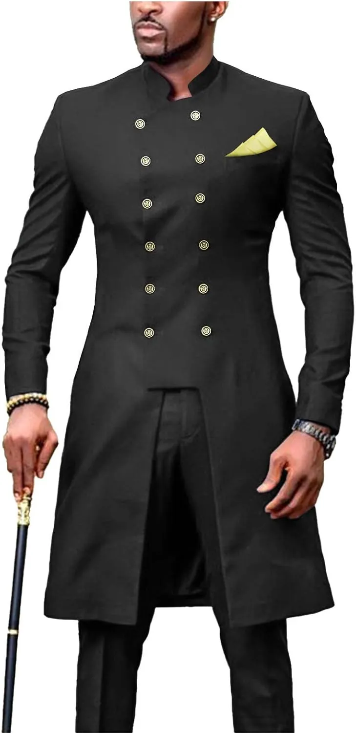 Men`s Suit African Clothing Dashiki Printed Jacket and Ankara Pants 2 Piece Set Ankara Outwear for Wedding