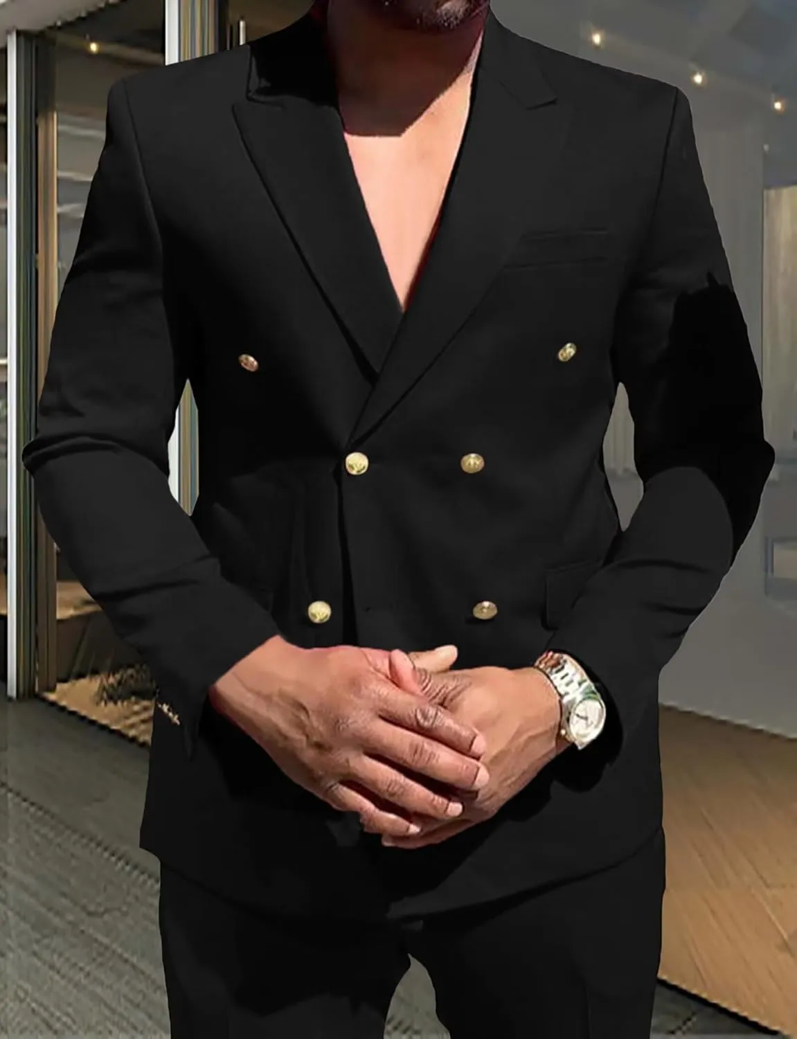 Men's Suit Slim Fit 2 Piece Short Suits for Men Casual Summer Business Suit Blazer and Short Pants Set