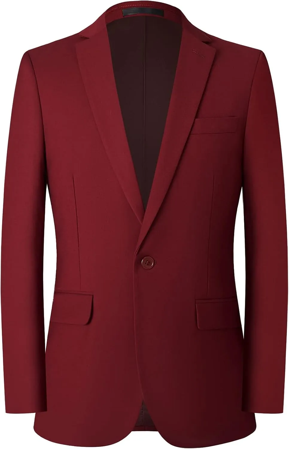 Mens Suit Slim Fit, 3 Piece Suit for Men, One Button Solid Jacket Vest Pants with Tie, Tuxedo Set