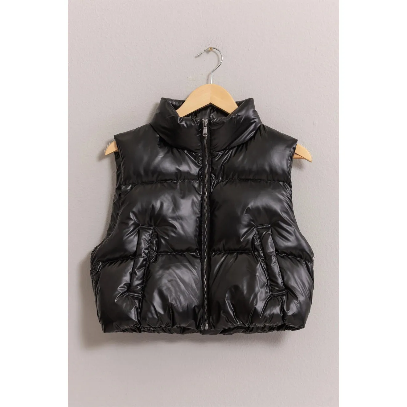 Metallic Puffer Vest