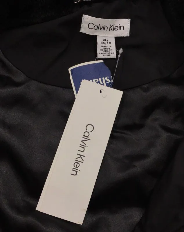 NWT Calvin Klein Women's Black Full Zip Puffer Vest - Size XL