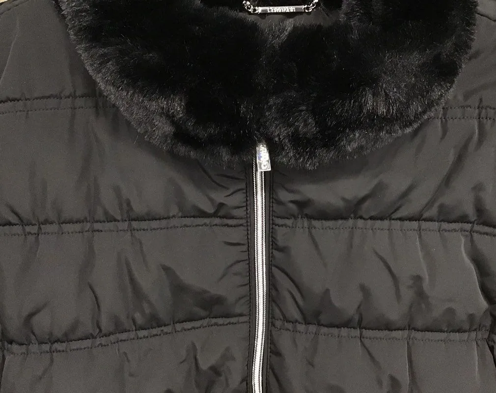 NWT Calvin Klein Women's Black Full Zip Puffer Vest - Size XL