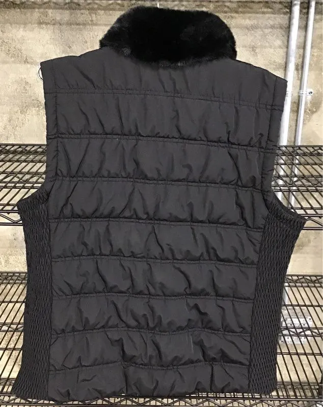 NWT Calvin Klein Women's Black Full Zip Puffer Vest - Size XL