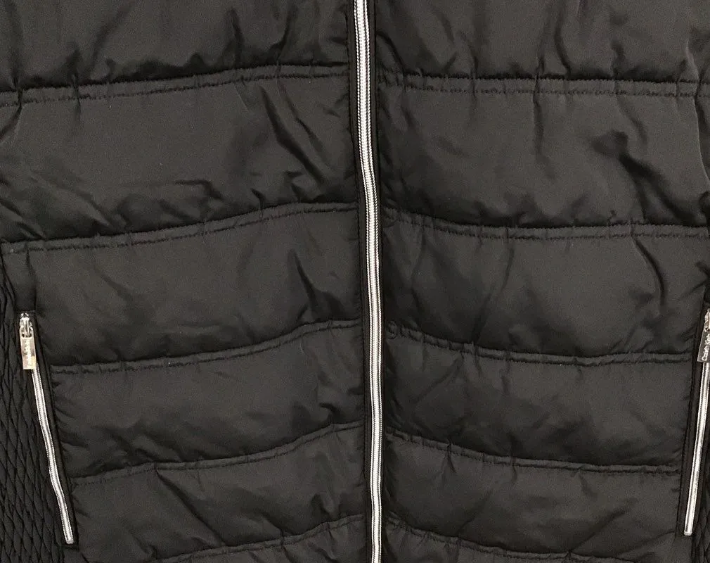 NWT Calvin Klein Women's Black Full Zip Puffer Vest - Size XL
