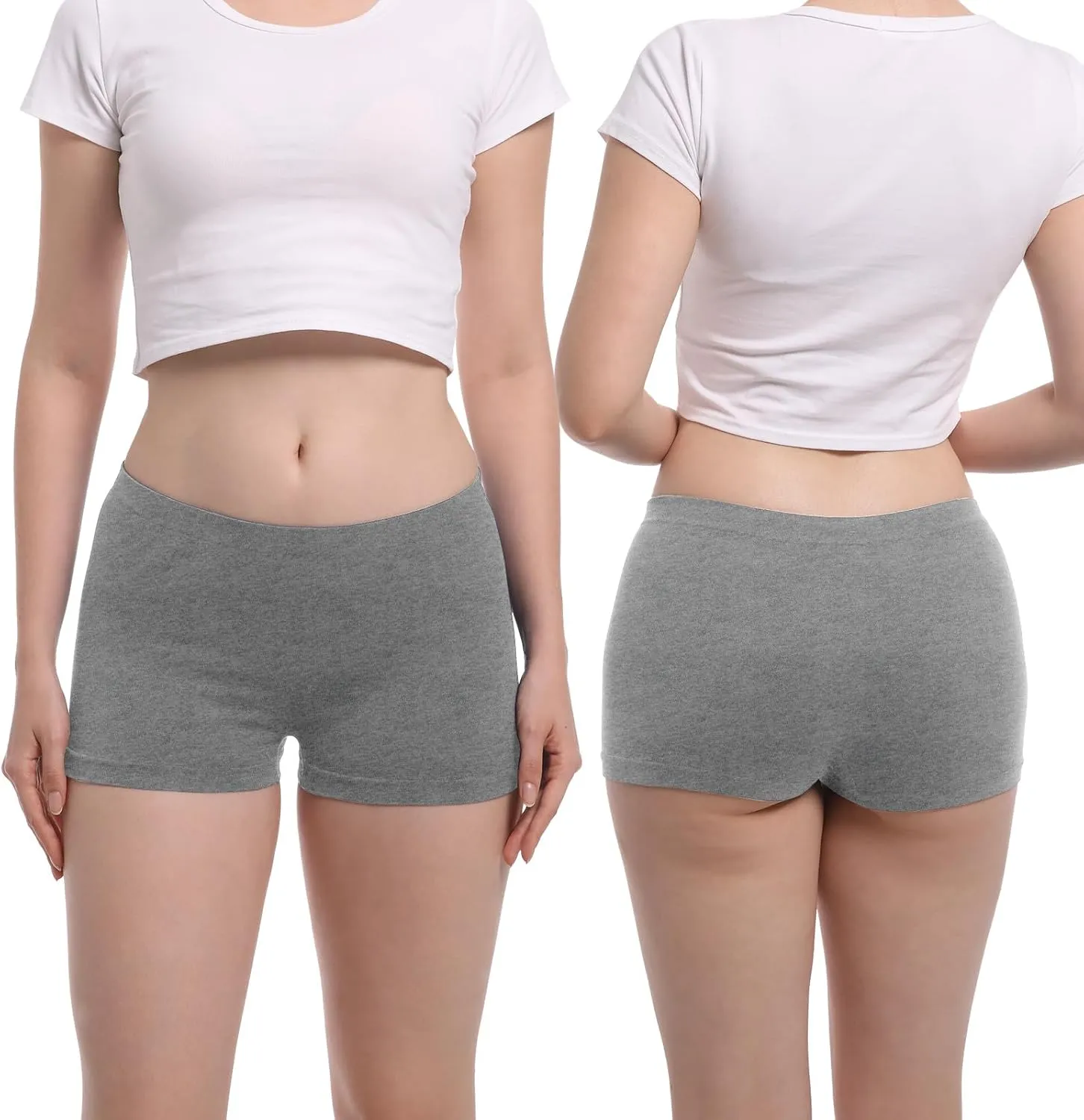Seamless Boyshort Underwear For Women Nylon Spandex Boyshorts Panties Soft Stretch Boy Shorts Underwear MultiPack