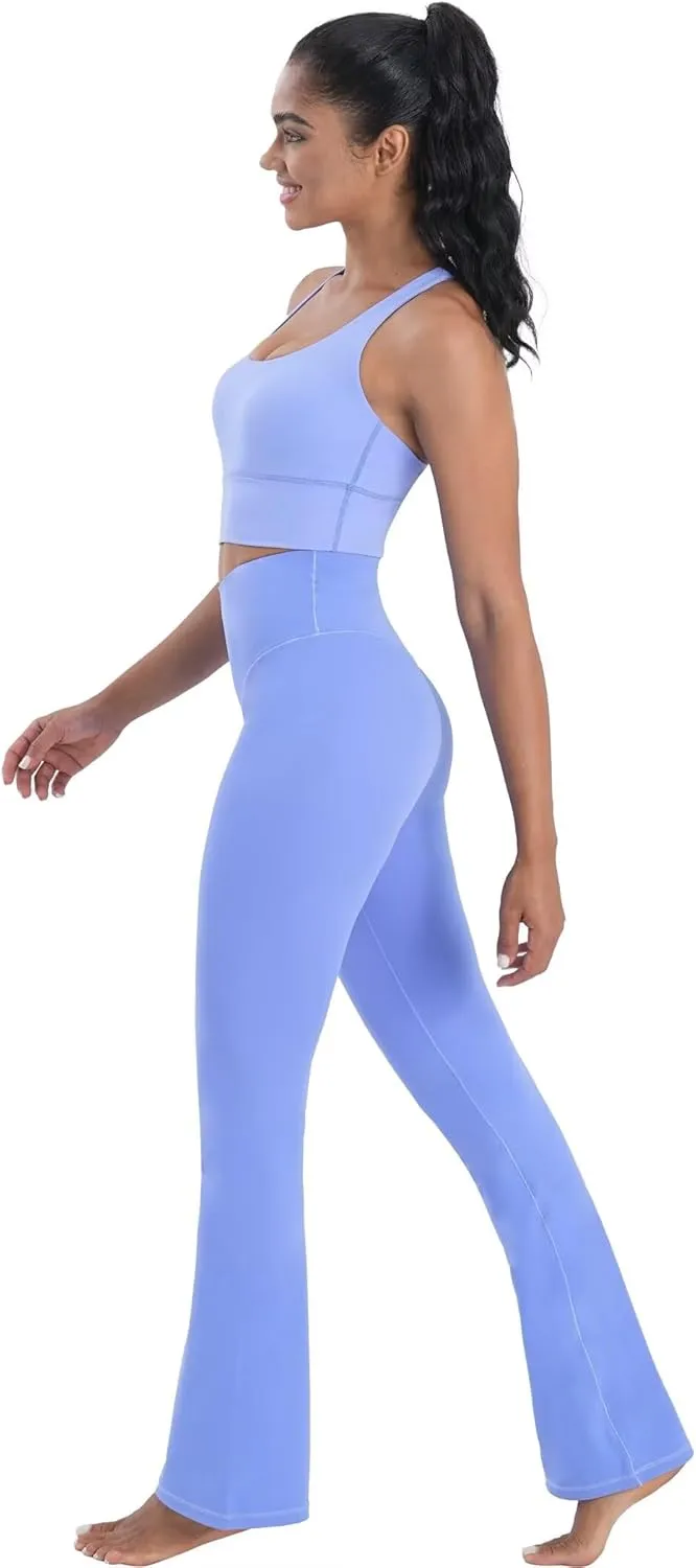 Sunzel High Waisted Mini Flare Leggings for Women, Workout Bootcut Flared Yoga Pants with Tummy Control for Casual Gym