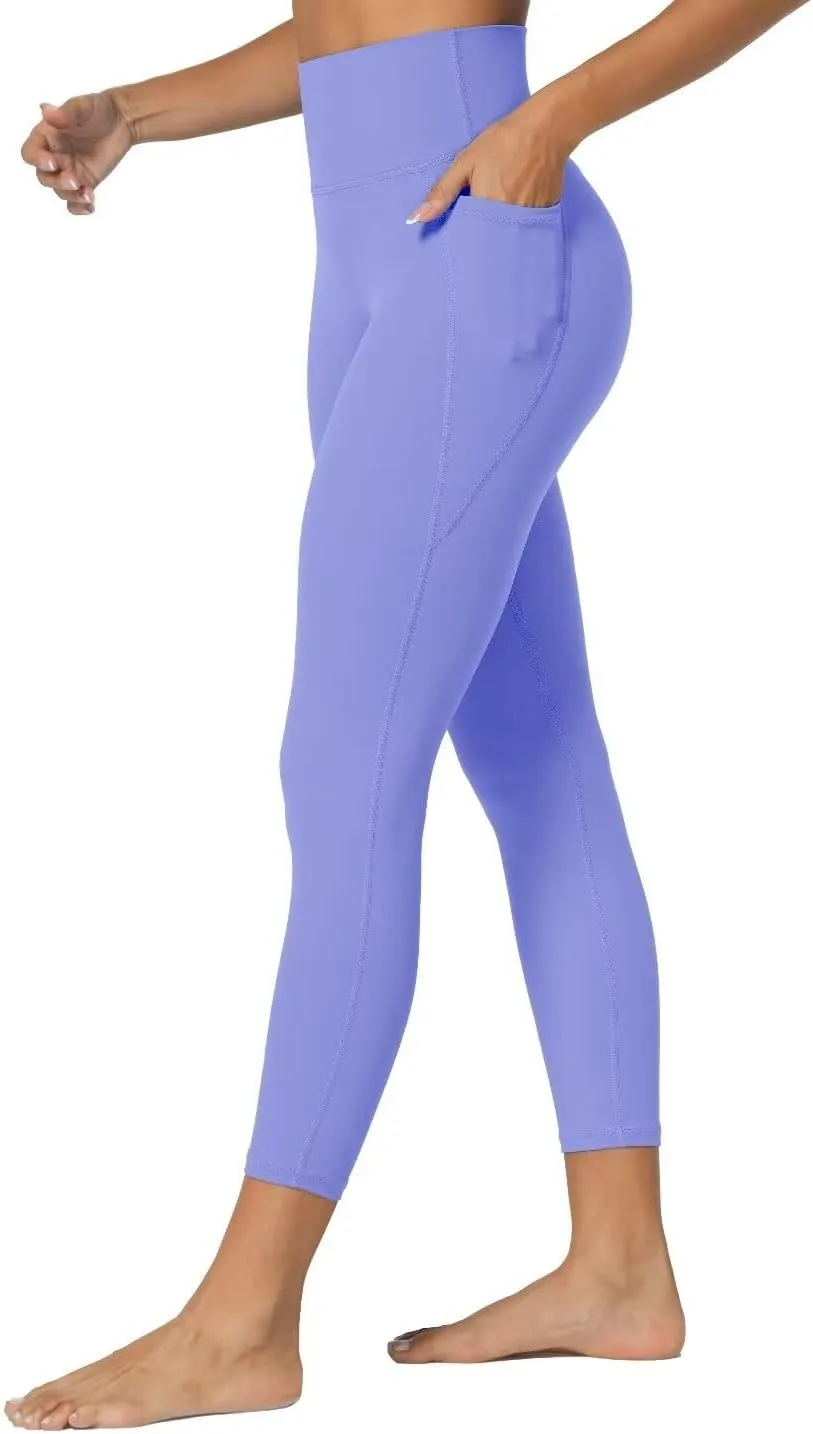 Sunzfly Invisible Butt Scrunch Workout Leggings with Pockets for Women, No Front Seam Gym Yoga Pants with Tummy Control