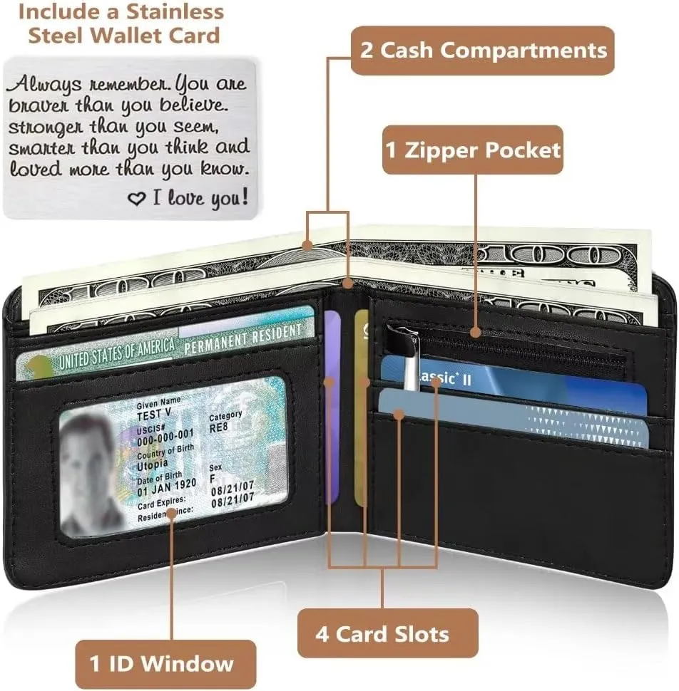 Teen Boys Wallet, Cool Balls Wallets for Kids Son 9-12/8-10/8-12 with Wallet Card, Funny Leather Bifold Rfid Blocking Wallet, Purse Coin Pocket Id Window for Men Boy Male Youth Guys Gifts