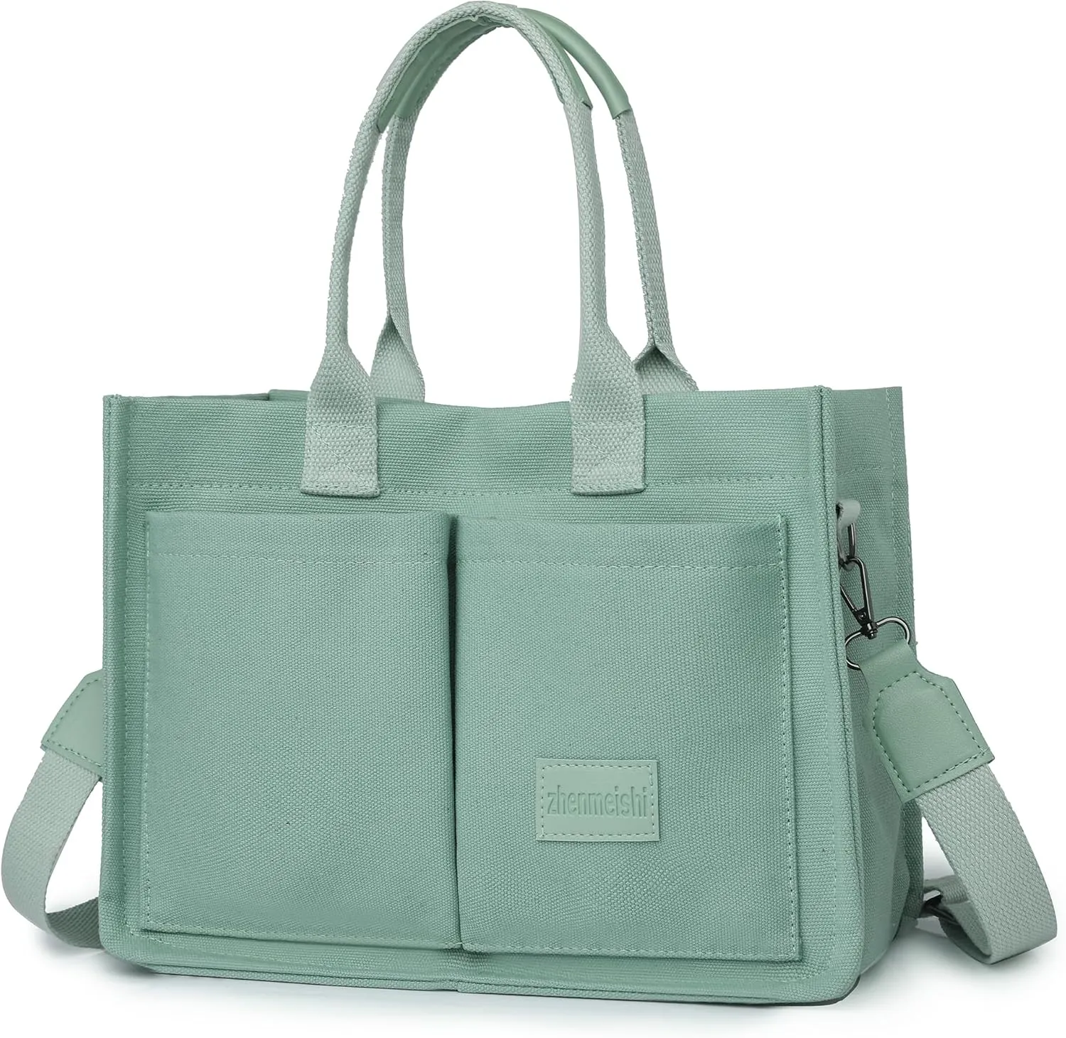 VODIU Canvas Tote Bag for Women,Laptop Bag Work Tote Bag Women Crossbody Purse Handbag Shoulder Travel Messenger Gym Tote