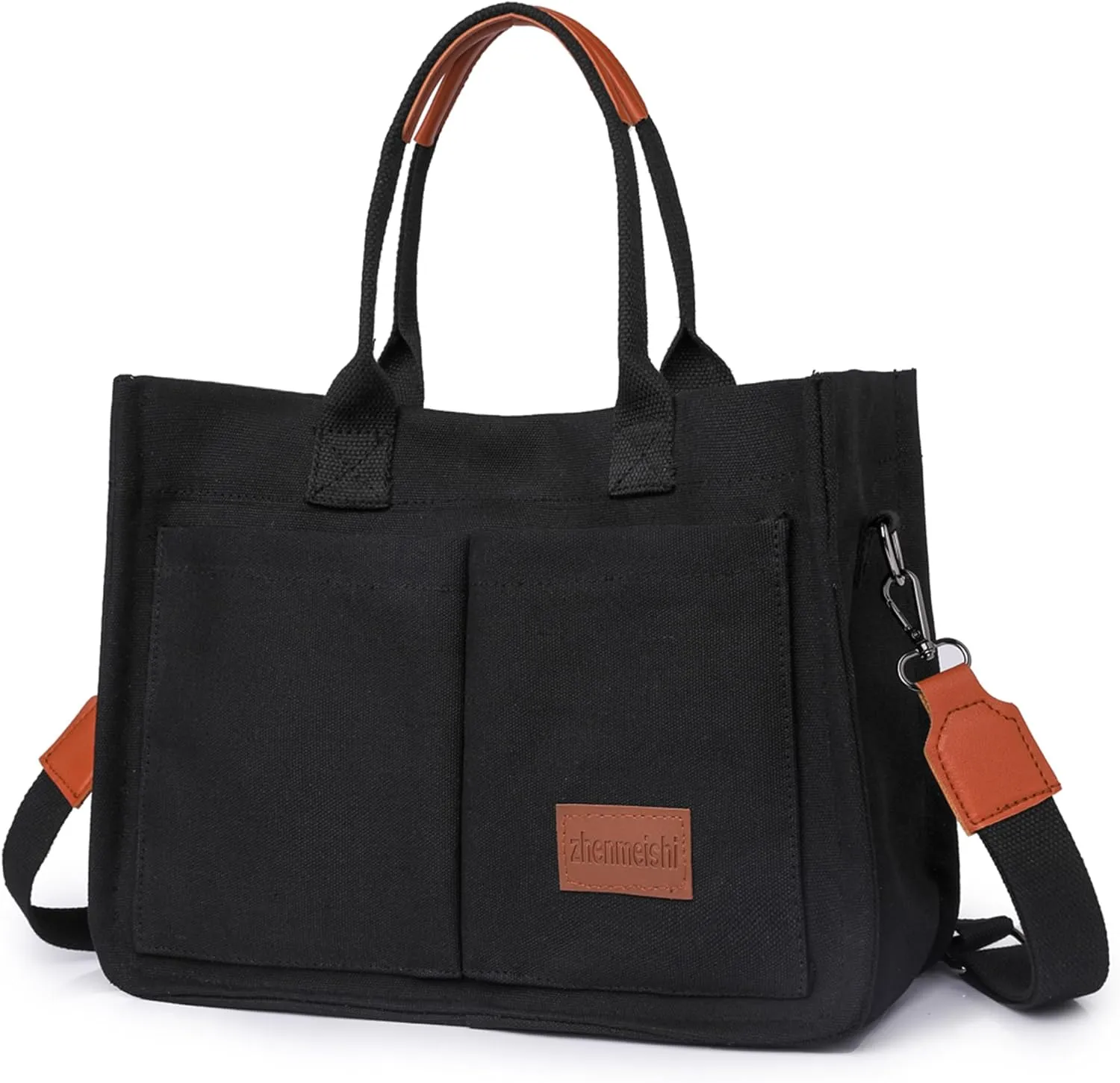 VODIU Canvas Tote Bag for Women,Laptop Bag Work Tote Bag Women Crossbody Purse Handbag Shoulder Travel Messenger Gym Tote
