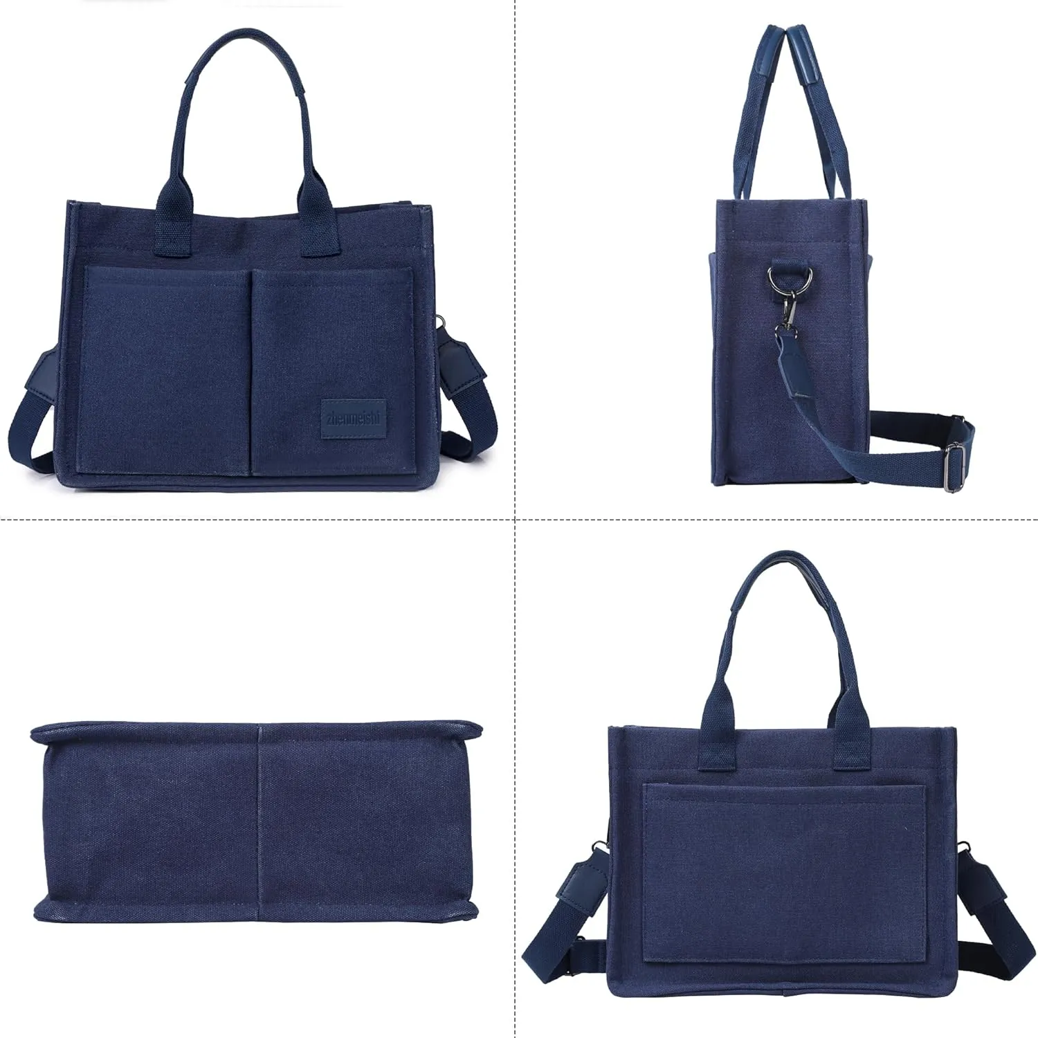 VODIU Canvas Tote Bag for Women,Laptop Bag Work Tote Bag Women Crossbody Purse Handbag Shoulder Travel Messenger Gym Tote