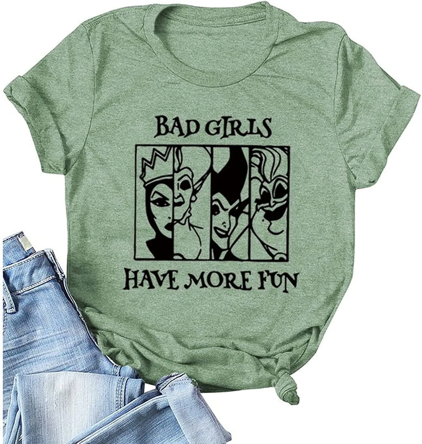 Women Bad Girls Have More Fun Shirt Halloween Party Tees